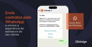 Leia mais sobre o artigo Assinatura via WhatsApp: ganhe agilidade e segurança nos seus contratos com a Clicksign.
